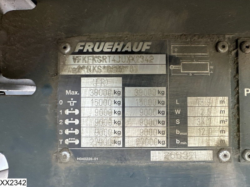 Fruehauf Tautliner Dhollandia - Plachtový náves: obrázok 4 Fruehauf Tautliner Dhollandia - Plachtový náves: obrázok 4