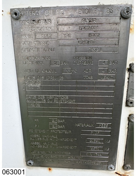 MAISONNEUVE gas 7130 Liter, GAS, 1 Compartment - Cisternový náves: obrázok 4 MAISONNEUVE gas 7130 Liter, GAS, 1 Compartment - Cisternový náves: obrázok 4