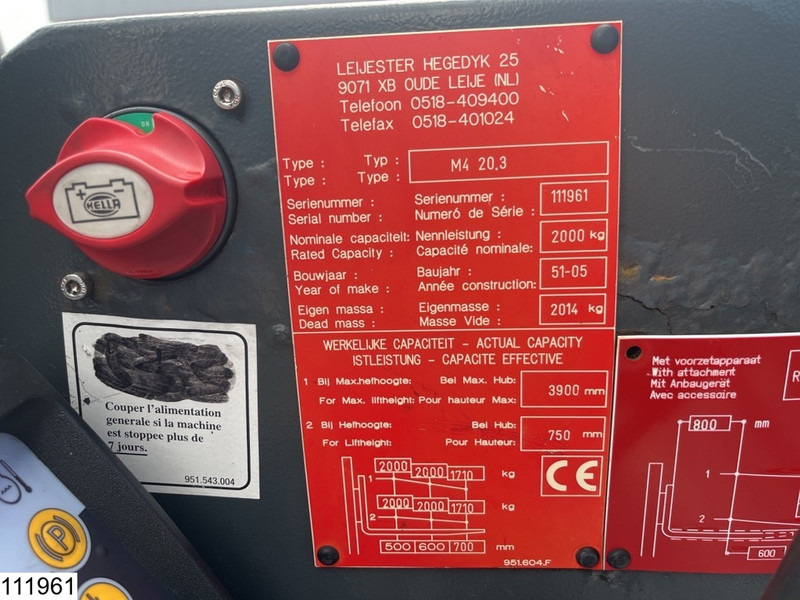Moffett M4 20.3 3x3, H 3,90 mtr, 2000 KG - Závesný vysokozdvižný vozík: obrázok 3 Moffett M4 20.3 3x3, H 3,90 mtr, 2000 KG - Závesný vysokozdvižný vozík: obrázok 3