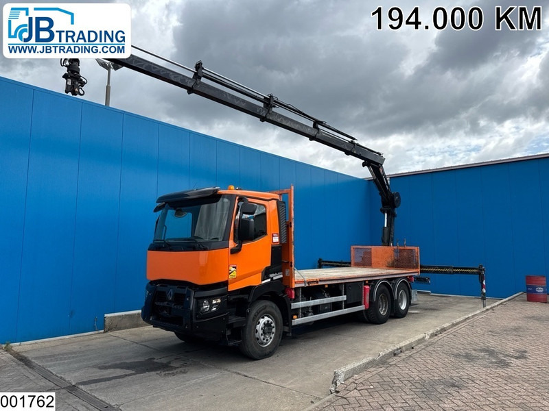 Renault C 380 6X4, EURO 6, HIAB, Remote, Steel suspension - Valníkový/ Plošinový nákladný automobil, Auto s hydraulickou rukou: obrázok 1 Renault C 380 6X4, EURO 6, HIAB, Remote, Steel suspension - Valníkový/ Plošinový nákladný automobil, Auto s hydraulickou rukou: obrázok 1