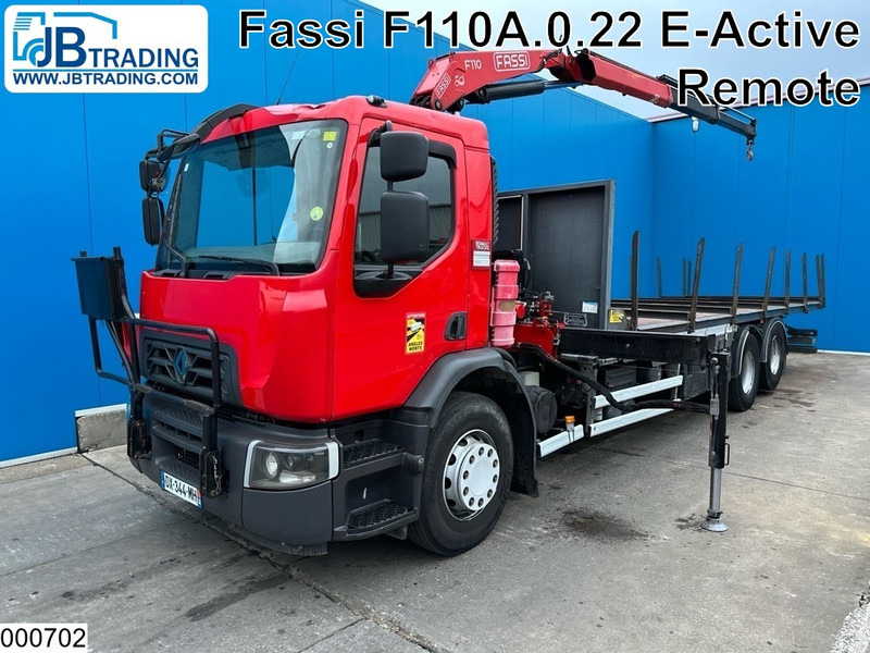 Renault D 26 320 6x2, EURO 6, Fassi, Remote - Valníkový/ Plošinový nákladný automobil, Auto s hydraulickou rukou: obrázok 1 Renault D 26 320 6x2, EURO 6, Fassi, Remote - Valníkový/ Plošinový nákladný automobil, Auto s hydraulickou rukou: obrázok 1