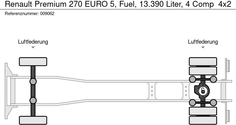 Cisternové vozidlo Renault Premium 270 EURO 5, Fuel, 13.390 Liter, 4 Comp: obrázok 15