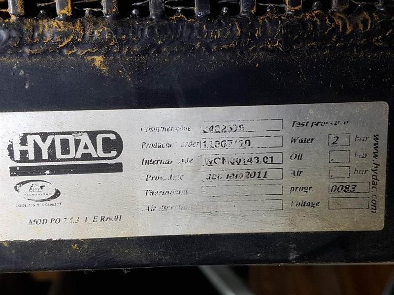 Hydac - Watercooler/Kühler/Koeler - Motor a diely pre Stavebné stroje: obrázok 4 Hydac - Watercooler/Kühler/Koeler - Motor a diely pre Stavebné stroje: obrázok 4