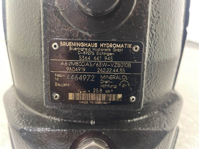 Schaeff SKL844-5364661945-A6VM80DA5/63W-Drive motor - Hydraulika pre Stavebné stroje: obrázok 4 Schaeff SKL844-5364661945-A6VM80DA5/63W-Drive motor - Hydraulika pre Stavebné stroje: obrázok 4