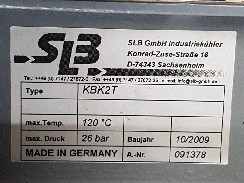 Zettelmeyer ZL-SLB KBK2T-091378-Cooler/Kühler/Koeler - Motor pre Stavebné stroje: obrázok 4 Zettelmeyer ZL-SLB KBK2T-091378-Cooler/Kühler/Koeler - Motor pre Stavebné stroje: obrázok 4