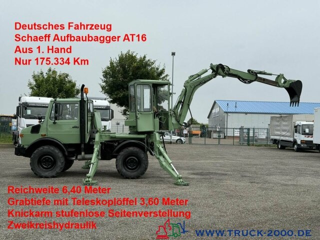 Unimog U427/10 Schaeff Mobilbagger AT 16 NUR 175 TKM - Dodávka: obrázok 1 Unimog U427/10 Schaeff Mobilbagger AT 16 NUR 175 TKM - Dodávka: obrázok 1