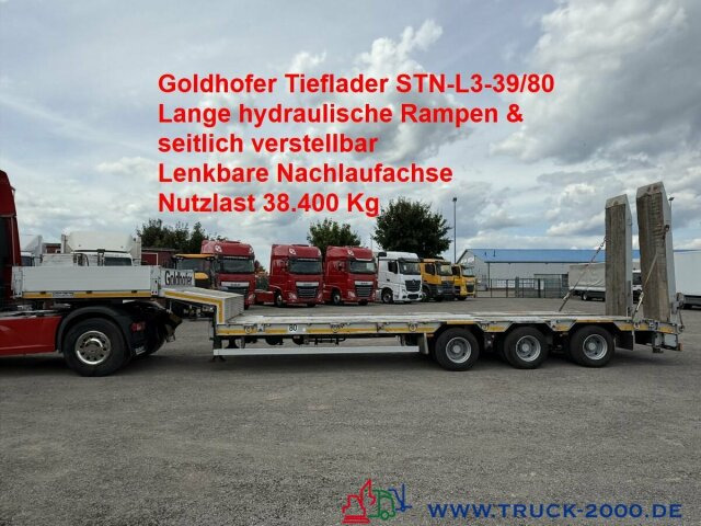 Goldhofer STN-L3-39/80 3Achsen hydraulische Rampen ABS/EBS - Náves podvalník: obrázok 1 Goldhofer STN-L3-39/80 3Achsen hydraulische Rampen ABS/EBS - Náves podvalník: obrázok 1