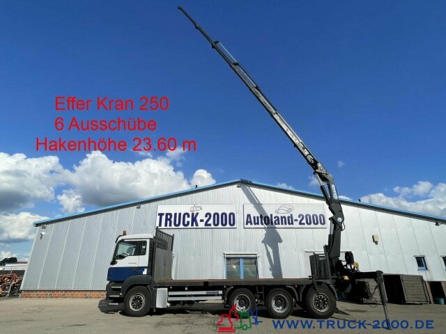 MAN TGS 35.400 8x4 Effer 250 6S Höhe 23,5m NL:16,3T - Valníkový/ Plošinový nákladný automobil, Auto s hydraulickou rukou: obrázok 1 MAN TGS 35.400 8x4 Effer 250 6S Höhe 23,5m NL:16,3T - Valníkový/ Plošinový nákladný automobil, Auto s hydraulickou rukou: obrázok 1