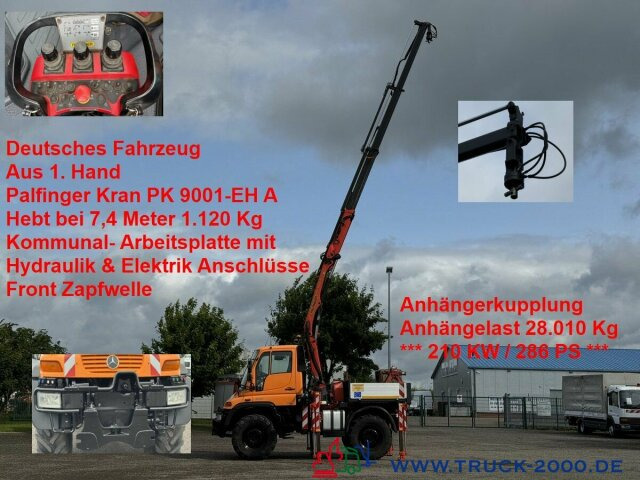 Unimog U400 4x4 PK9001 5.+6.Steuerkreis Zapfwelle 286PS - Valníkový/ Plošinový nákladný automobil, Auto s hydraulickou rukou: obrázok 1 Unimog U400 4x4 PK9001 5.+6.Steuerkreis Zapfwelle 286PS - Valníkový/ Plošinový nákladný automobil, Auto s hydraulickou rukou: obrázok 1
