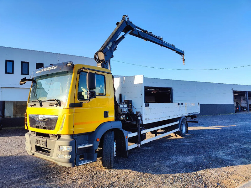 MAN TGM 18.250 Open box + HIAB 166-3 - Valníkový/ Plošinový nákladný automobil, Auto s hydraulickou rukou: obrázok 1 MAN TGM 18.250 Open box + HIAB 166-3 - Valníkový/ Plošinový nákladný automobil, Auto s hydraulickou rukou: obrázok 1