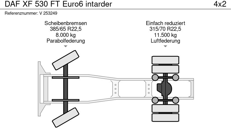 Ťahač DAF XF 530 FT Euro6 intarder: obrázok 9 Ťahač DAF XF 530 FT Euro6 intarder: obrázok 9