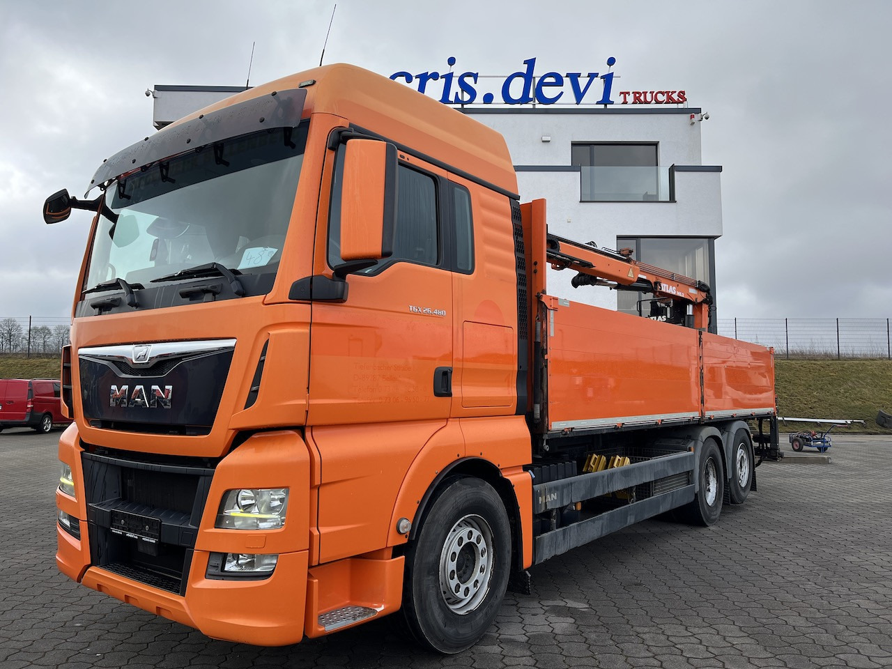 MAN TGX 26.480 6x2 Atlas 145.2 Baustoff - Valníkový/ Plošinový nákladný automobil, Auto s hydraulickou rukou: obrázok 1 MAN TGX 26.480 6x2 Atlas 145.2 Baustoff - Valníkový/ Plošinový nákladný automobil, Auto s hydraulickou rukou: obrázok 1