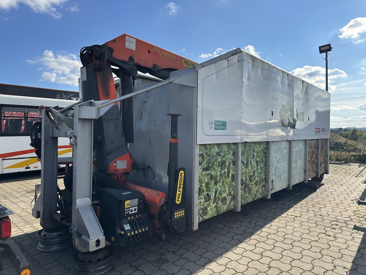 Palfinger Glas Kran Mulde PK 16502 - Hákový nosič kontajnerov, Auto s hydraulickou rukou: obrázok 1 Palfinger Glas Kran Mulde PK 16502 - Hákový nosič kontajnerov, Auto s hydraulickou rukou: obrázok 1