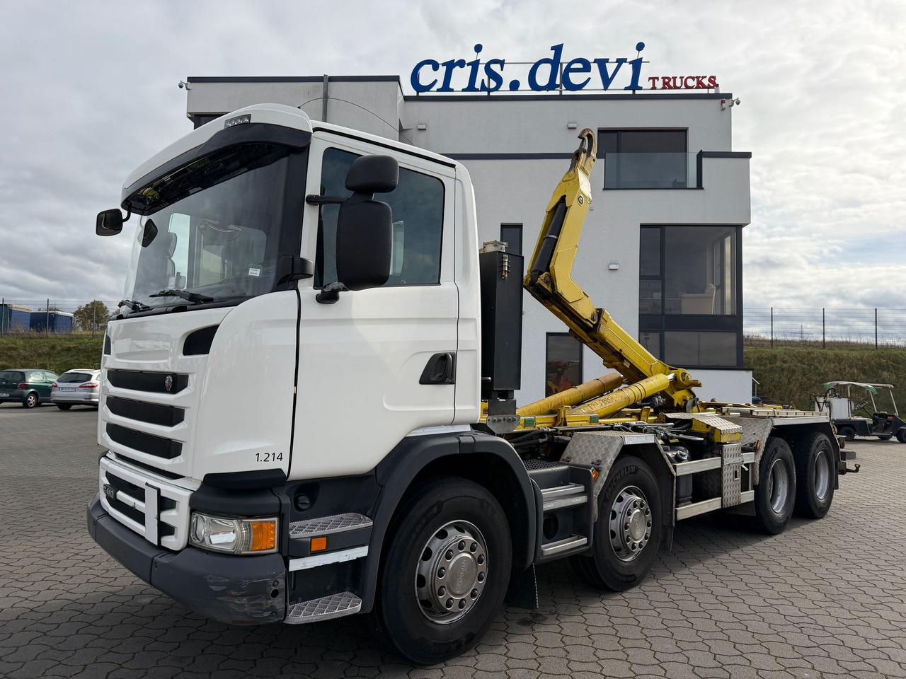 Scania P 410 8x4 Palfinger   Getriebeschaden - Hákový nosič kontajnerov: obrázok 1 Scania P 410 8x4 Palfinger   Getriebeschaden - Hákový nosič kontajnerov: obrázok 1