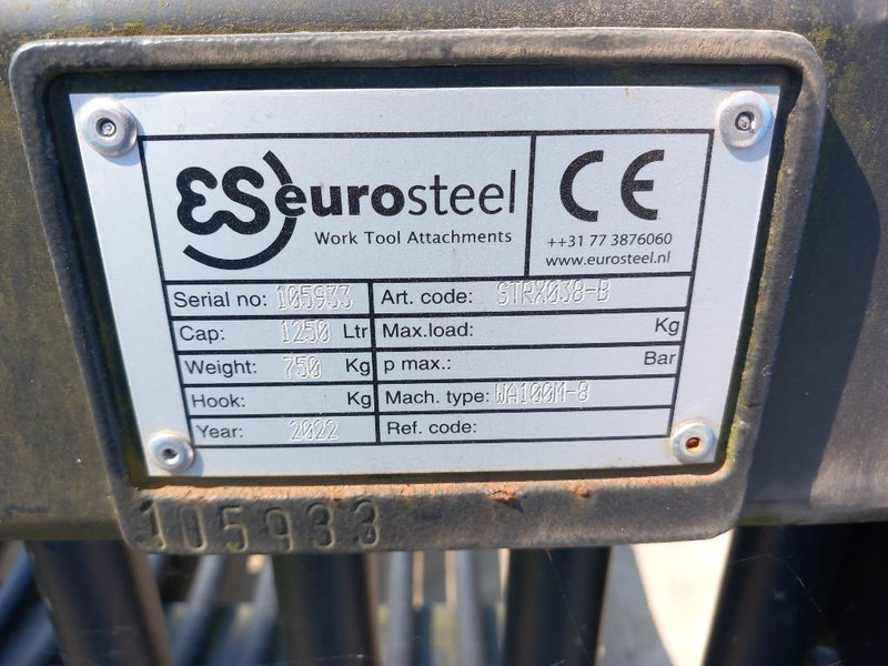 Eurosteel Puinriek WA100 - Lyžica pre Stavebné stroje: obrázok 4 Eurosteel Puinriek WA100 - Lyžica pre Stavebné stroje: obrázok 4