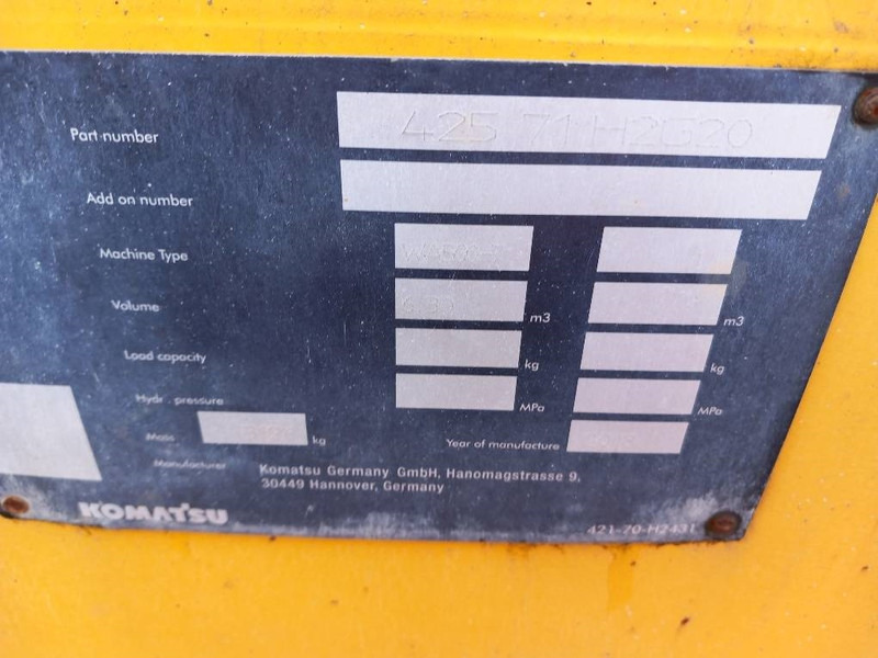 Komatsu WA500-7 - Lyžica pre Stavebné stroje: obrázok 2 Komatsu WA500-7 - Lyžica pre Stavebné stroje: obrázok 2