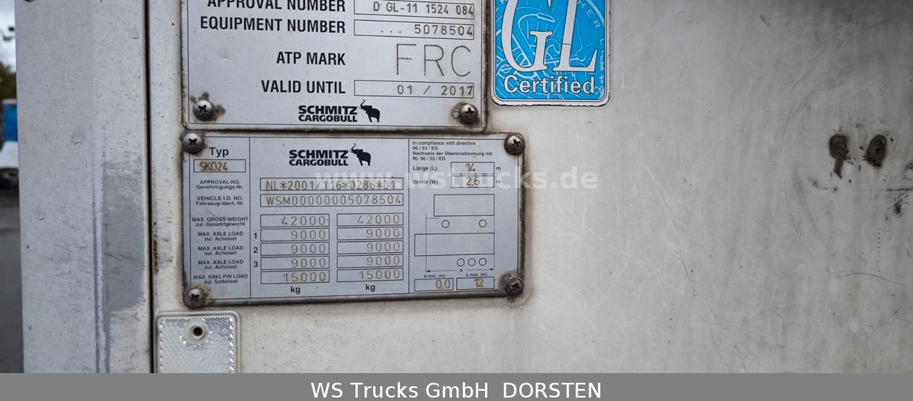 Schmitz Cargobull SKO 24 Kühlauflieger | Vector 1850 MT | LBW - Náves skriňové: obrázok 4 Schmitz Cargobull SKO 24 Kühlauflieger | Vector 1850 MT | LBW - Náves skriňové: obrázok 4