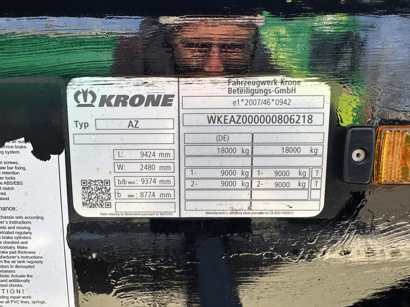 Nový Príves preprava kontajnerov/ Výmenná nadstavba Krone 10 x Jumbo Lafette deutsche Anh. TÜV NEU! 10 x Jumbo Lafette deutsche Anh. TÜV NEU!: obrázok 12