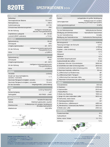 LIUGONG 820 TE vollelektrisch, 6.600 kg, 1.2 cbm - Kolesový nakladač: obrázok 2 LIUGONG 820 TE vollelektrisch, 6.600 kg, 1.2 cbm - Kolesový nakladač: obrázok 2