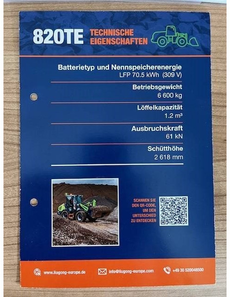 LIUGONG 820 TE vollelektrisch, 6.600 kg, 1.2 cbm - Kolesový nakladač: obrázok 4 LIUGONG 820 TE vollelektrisch, 6.600 kg, 1.2 cbm - Kolesový nakladač: obrázok 4