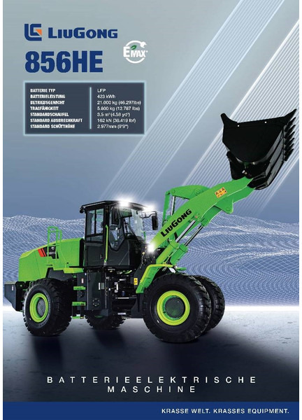 LIUGONG 856 HE vollelektrisch, 21.000 kg, 3.5 cbm - Kolesový nakladač: obrázok 1 LIUGONG 856 HE vollelektrisch, 21.000 kg, 3.5 cbm - Kolesový nakladač: obrázok 1