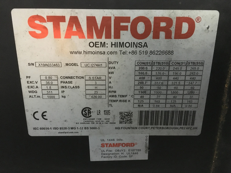 John Deere 6068HFU82 GENERATOR 200KVA USED - Elektrický generátor: obrázok 1 John Deere 6068HFU82 GENERATOR 200KVA USED - Elektrický generátor: obrázok 1