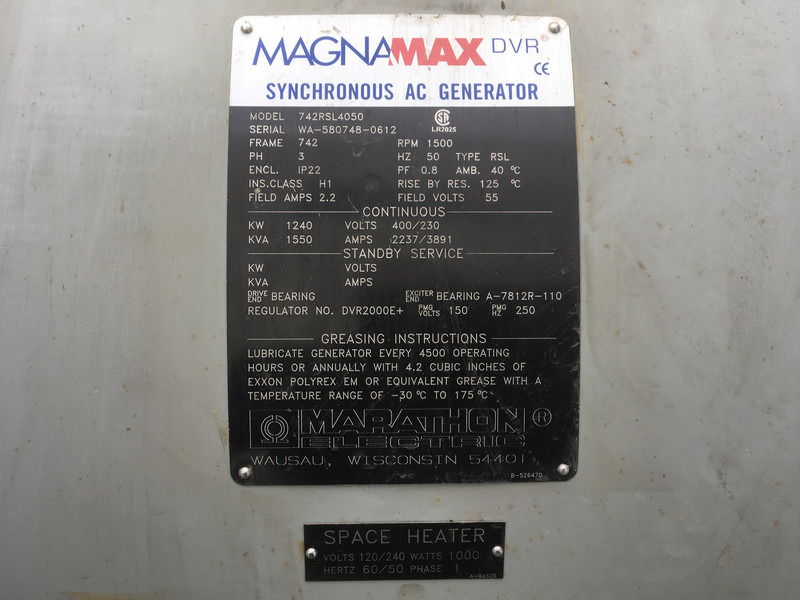 MTU 12V4000 G23R GENERATOR 1550KVA USED - Elektrický generátor: obrázok 5 MTU 12V4000 G23R GENERATOR 1550KVA USED - Elektrický generátor: obrázok 5