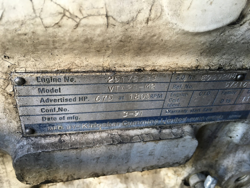 Cummins VTA28-M2 USED - Stavebné stroje: obrázok 5 Cummins VTA28-M2 USED - Stavebné stroje: obrázok 5