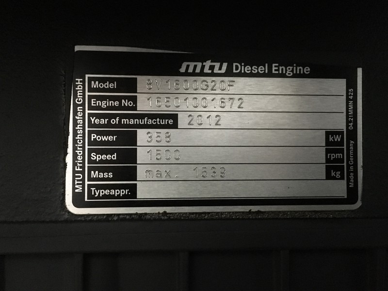 MTU 8V1600 G20F NEW - Stavebné stroje: obrázok 3 MTU 8V1600 G20F NEW - Stavebné stroje: obrázok 3