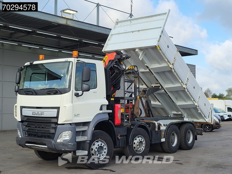 DAF CF 460 8X4 Palfinger PK18002 EH Crane tipper Retarder Big-Axle Steelsuspension Manual - Sklápač, Auto s hydraulickou rukou: obrázok 2 DAF CF 460 8X4 Palfinger PK18002 EH Crane tipper Retarder Big-Axle Steelsuspension Manual - Sklápač, Auto s hydraulickou rukou: obrázok 2