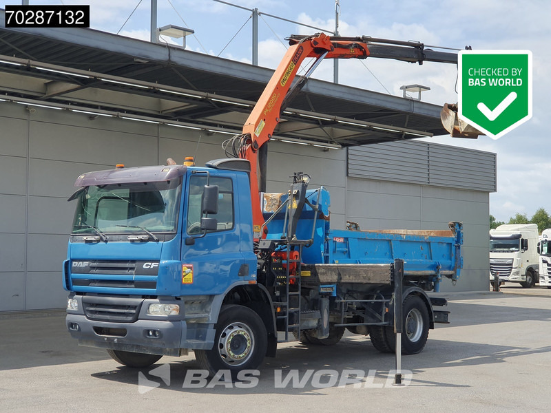 DAF CF75.310 4X2 Palfinger PK12000 Kran Crane 7m3 tipper Big-Axle Steelsuspension Euro 3 - Sklápač, Auto s hydraulickou rukou: obrázok 1 DAF CF75.310 4X2 Palfinger PK12000 Kran Crane 7m3 tipper Big-Axle Steelsuspension Euro 3 - Sklápač, Auto s hydraulickou rukou: obrázok 1