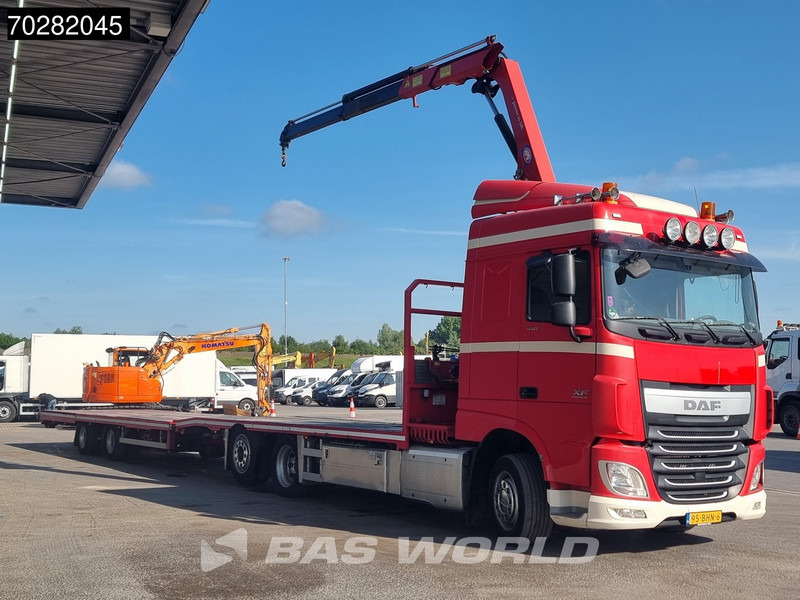 DAF XF 440 6X2 NL-Truck Transporter HMF 900-K2 Kran Lift-Lenkachse Euro 6 - Valníkový/ Plošinový nákladný automobil, Auto s hydraulickou rukou: obrázok 3 DAF XF 440 6X2 NL-Truck Transporter HMF 900-K2 Kran Lift-Lenkachse Euro 6 - Valníkový/ Plošinový nákladný automobil, Auto s hydraulickou rukou: obrázok 3