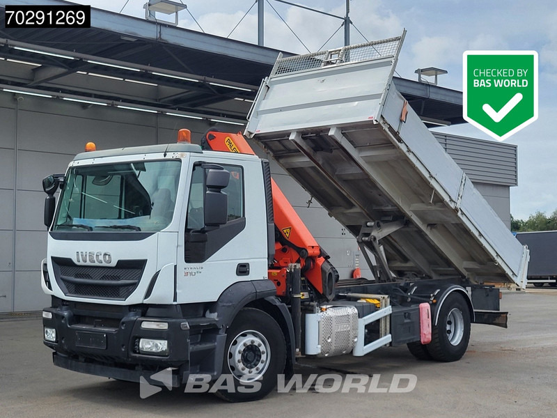 Iveco Stralis 310 4X2 Palfinger PK14002EH Crane Tipper Full Steel Automatic Euro 6 - Sklápač, Auto s hydraulickou rukou: obrázok 1 Iveco Stralis 310 4X2 Palfinger PK14002EH Crane Tipper Full Steel Automatic Euro 6 - Sklápač, Auto s hydraulickou rukou: obrázok 1