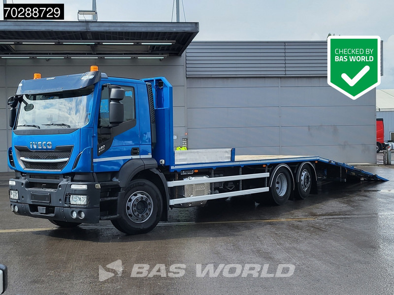 Iveco X-Way 420 6X2 Machine transporter Hydraulic Ramp Lift+steering axle ACC Euro 6 - Valníkový/ Plošinový nákladný automobil: obrázok 1 Iveco X-Way 420 6X2 Machine transporter Hydraulic Ramp Lift+steering axle ACC Euro 6 - Valníkový/ Plošinový nákladný automobil: obrázok 1