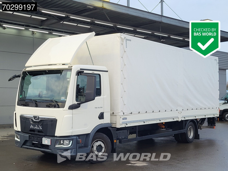 MAN TGL 12.250 4X2 12tonner 1500kg Ladebordwand Automatic Cruise Control Euro 6 - Plachtové nákladné vozidlo: obrázok 1 MAN TGL 12.250 4X2 12tonner 1500kg Ladebordwand Automatic Cruise Control Euro 6 - Plachtové nákladné vozidlo: obrázok 1