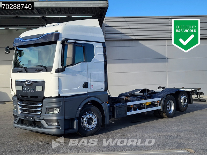 MAN TGX 26.470 6X2 BDF Standklima Retarder Lift Asche Automatic LED Euro 6 - Kontejnérový podvozek/ Výměnná nástavba: obrázok 1 MAN TGX 26.470 6X2 BDF Standklima Retarder Lift Asche Automatic LED Euro 6 - Kontejnérový podvozek/ Výměnná nástavba: obrázok 1