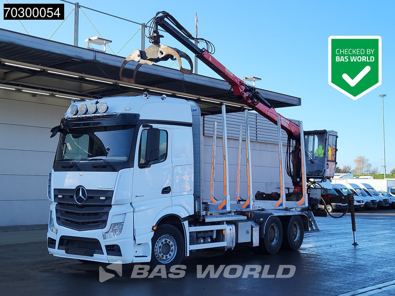 Mercedes-Benz Actros 2663 Actros 6X4 Timber truck FTG V10CX.81 wood crane Big-Axle Automatic Euro 6 - Nákladné vozidlo na prepravu dreva, Auto s hydraulickou rukou: obrázok 1 Mercedes-Benz Actros 2663 Actros 6X4 Timber truck FTG V10CX.81 wood crane Big-Axle Automatic Euro 6 - Nákladné vozidlo na prepravu dreva, Auto s hydraulickou rukou: obrázok 1