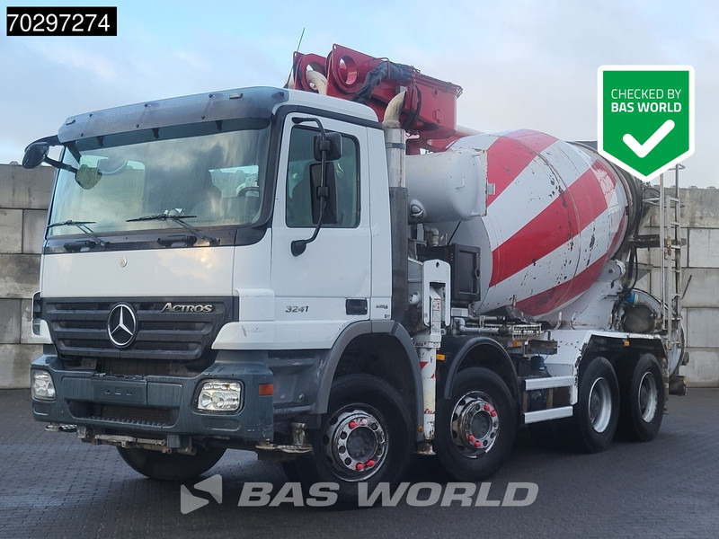 Mercedes-Benz Actros 3241 8X4 Putzmeister M24-3 Pump + 9m3 LIEBHERR Mixer Steelsuspension 3-Pedals Euro 4 - Autočerpadlo: obrázok 1 Mercedes-Benz Actros 3241 8X4 Putzmeister M24-3 Pump + 9m3 LIEBHERR Mixer Steelsuspension 3-Pedals Euro 4 - Autočerpadlo: obrázok 1