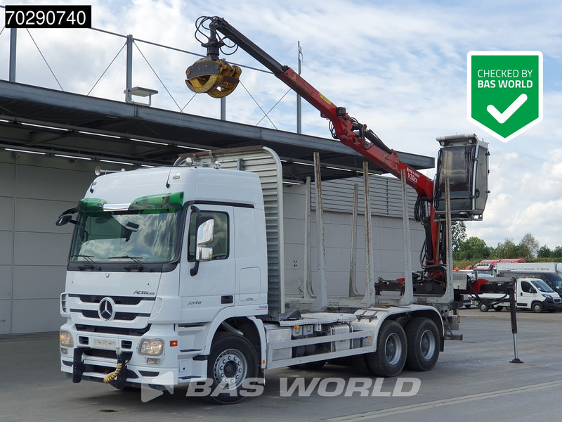 Mercedes-Benz Actros 3346 6X4 Original KM's! Wood Crane Big-Axle Steelsuspension Euro 5 - Nákladné vozidlo na prepravu dreva, Auto s hydraulickou rukou: obrázok 1 Mercedes-Benz Actros 3346 6X4 Original KM's! Wood Crane Big-Axle Steelsuspension Euro 5 - Nákladné vozidlo na prepravu dreva, Auto s hydraulickou rukou: obrázok 1