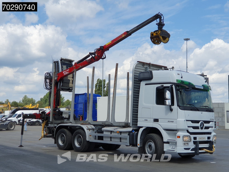 Mercedes-Benz Actros 3346 6X4 Original KM's! Wood Crane Big-Axle Steelsuspension Euro 5 - Nákladné vozidlo na prepravu dreva, Auto s hydraulickou rukou: obrázok 3 Mercedes-Benz Actros 3346 6X4 Original KM's! Wood Crane Big-Axle Steelsuspension Euro 5 - Nákladné vozidlo na prepravu dreva, Auto s hydraulickou rukou: obrázok 3