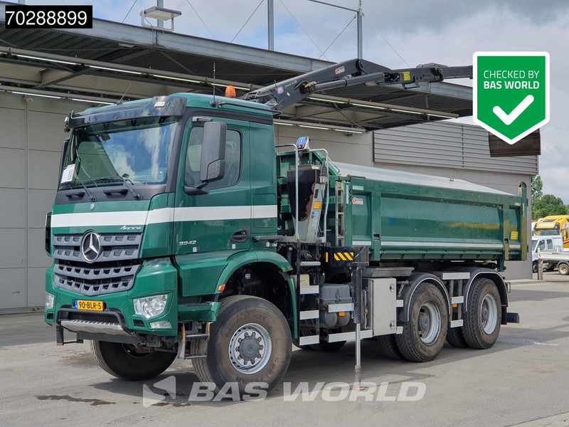 Mercedes-Benz Arocs 3342 Arocs 6X6 NL-Truck HMF 1643 Z-Crane Kran Steering Axle Big-Axle Euro 6 - Sklápač, Auto s hydraulickou rukou: obrázok 1 Mercedes-Benz Arocs 3342 Arocs 6X6 NL-Truck HMF 1643 Z-Crane Kran Steering Axle Big-Axle Euro 6 - Sklápač, Auto s hydraulickou rukou: obrázok 1