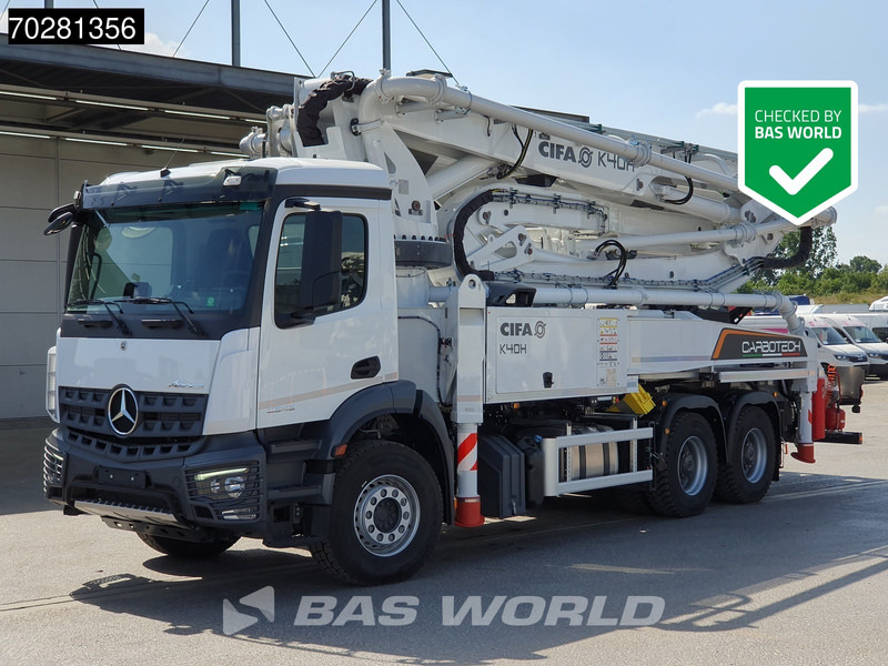 Mercedes-Benz Arocs 3343 6X4 CIFA K40H Carbotech Pump 5 arm Big-Axle Navi Euro 6 - Autočerpadlo: obrázok 1 Mercedes-Benz Arocs 3343 6X4 CIFA K40H Carbotech Pump 5 arm Big-Axle Navi Euro 6 - Autočerpadlo: obrázok 1