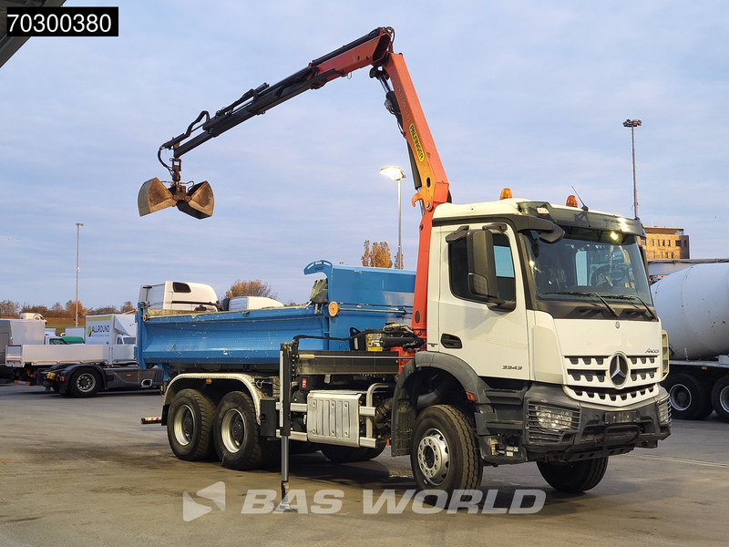 Mercedes-Benz Arocs 3343 6X4 Palfinger PK12.501 SLD Kran Crane 7m3 tipper Big-Axle Automatic Euro 6 - Sklápač, Auto s hydraulickou rukou: obrázok 3 Mercedes-Benz Arocs 3343 6X4 Palfinger PK12.501 SLD Kran Crane 7m3 tipper Big-Axle Automatic Euro 6 - Sklápač, Auto s hydraulickou rukou: obrázok 3