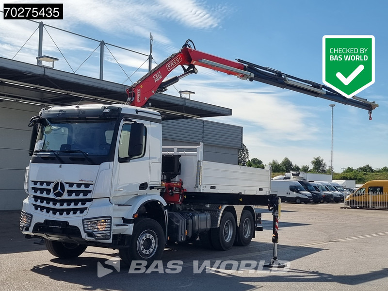 Mercedes-Benz Arocs 3348 6X4 Fassi F255A2.24 Kran Crane 9m3 3-Sided Tipper Big-Axle Euro 6 - Sklápač, Auto s hydraulickou rukou: obrázok 1 Mercedes-Benz Arocs 3348 6X4 Fassi F255A2.24 Kran Crane 9m3 3-Sided Tipper Big-Axle Euro 6 - Sklápač, Auto s hydraulickou rukou: obrázok 1