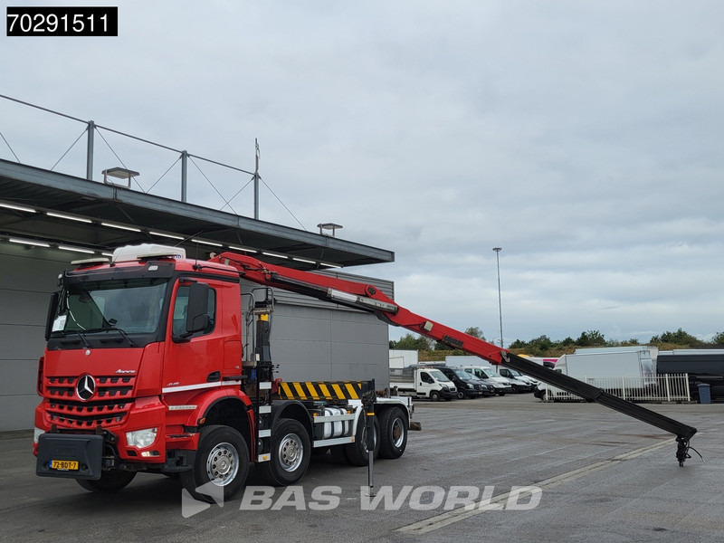 Mercedes-Benz Arocs 4145 8X4 NL-Truck HMF RCL 5300 Crane Hyva 26-51-S Hooklift Steelsuspension Big-Axle Automatic Euro 6 - Hákový nosič kontajnerov, Auto s hydraulickou rukou: obrázok 2 Mercedes-Benz Arocs 4145 8X4 NL-Truck HMF RCL 5300 Crane Hyva 26-51-S Hooklift Steelsuspension Big-Axle Automatic Euro 6 - Hákový nosič kontajnerov, Auto s hydraulickou rukou: obrázok 2