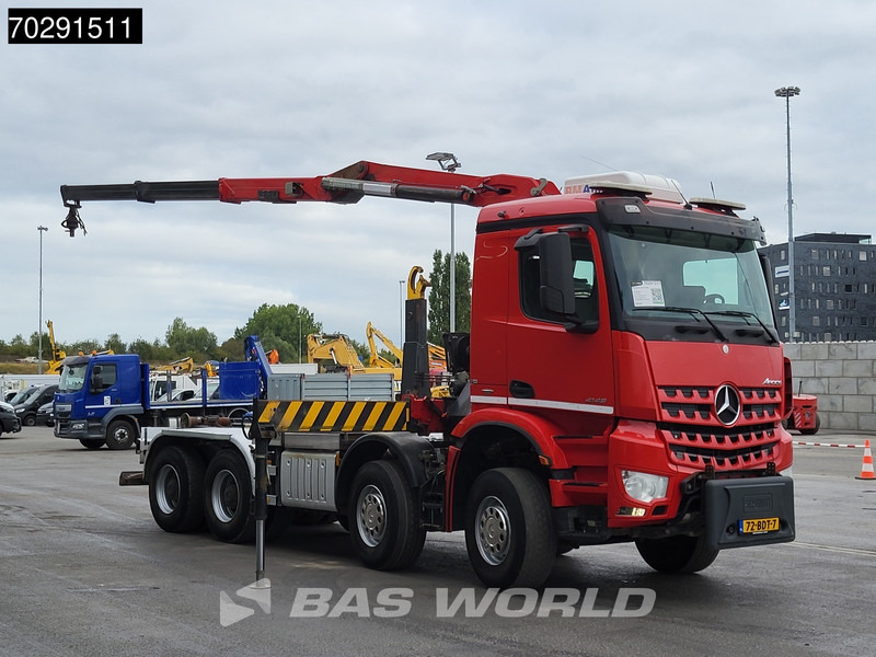 Mercedes-Benz Arocs 4145 8X4 NL-Truck HMF RCL 5300 Crane Hyva 26-51-S Hooklift Steelsuspension Big-Axle Automatic Euro 6 - Hákový nosič kontajnerov, Auto s hydraulickou rukou: obrázok 5 Mercedes-Benz Arocs 4145 8X4 NL-Truck HMF RCL 5300 Crane Hyva 26-51-S Hooklift Steelsuspension Big-Axle Automatic Euro 6 - Hákový nosič kontajnerov, Auto s hydraulickou rukou: obrázok 5