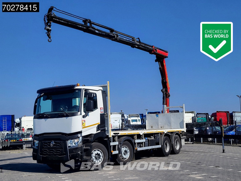 Renault C 430 8X4 Palfinger 22002 EH kran Crane Big-Axle steel suspension Euro 6 - Valníkový/ Plošinový nákladný automobil, Auto s hydraulickou rukou: obrázok 1 Renault C 430 8X4 Palfinger 22002 EH kran Crane Big-Axle steel suspension Euro 6 - Valníkový/ Plošinový nákladný automobil, Auto s hydraulickou rukou: obrázok 1