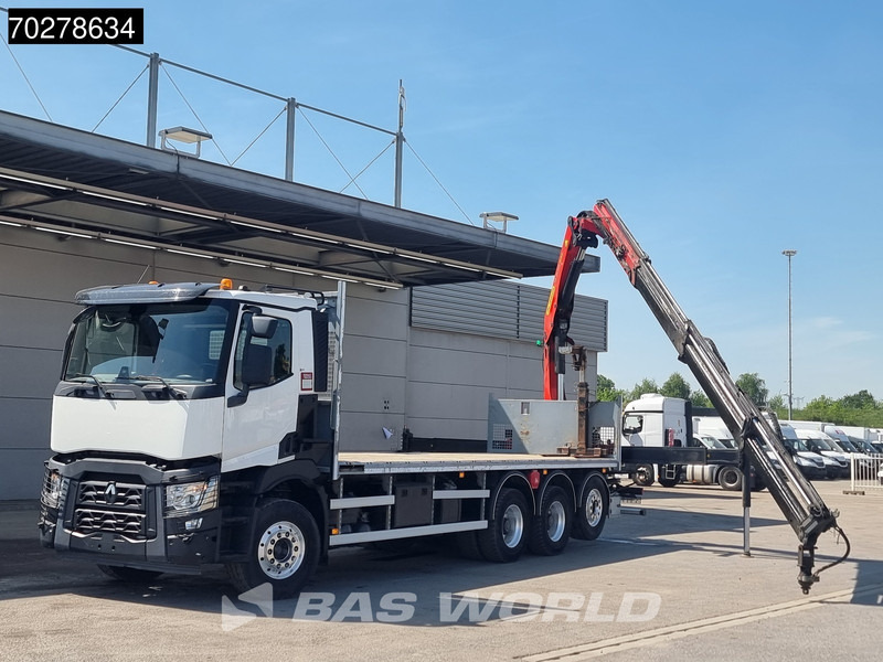 Valníkový/ Plošinový nákladný automobil, Auto s hydraulickou rukou Renault C 480 8X4 Palfinger 24.001 SLD5 Kran Crane Lift-Lenkachse Euro 6: obrázok 5