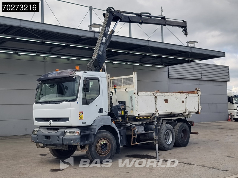 Renault Kerax 360 6X4 Hiab 144 B-2 Hiduo Kran Manual Big-Axle Steelsuspension Euro 3 - Sklápač, Auto s hydraulickou rukou: obrázok 1 Renault Kerax 360 6X4 Hiab 144 B-2 Hiduo Kran Manual Big-Axle Steelsuspension Euro 3 - Sklápač, Auto s hydraulickou rukou: obrázok 1