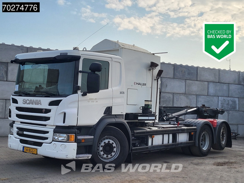 Scania P280 6X2 NL-Truck Allison Retarder Lift+Lenkachse Haller SeitenLader - Hákový nosič kontajnerov: obrázok 1 Scania P280 6X2 NL-Truck Allison Retarder Lift+Lenkachse Haller SeitenLader - Hákový nosič kontajnerov: obrázok 1